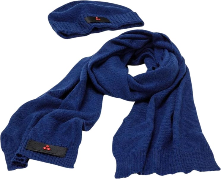 Peuterey Set regalo Sciarpa e Cappello in lana Blauw