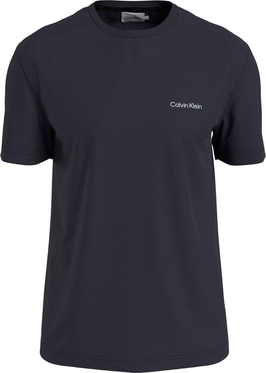 Calvin Klein T-shirt Uomo a tinta unita con logo Blauw