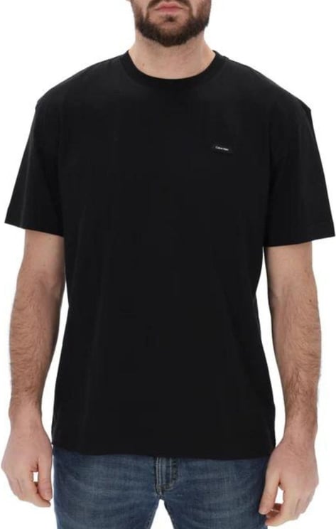 Calvin Klein T-shirt Uomo con logo sul petto Zwart