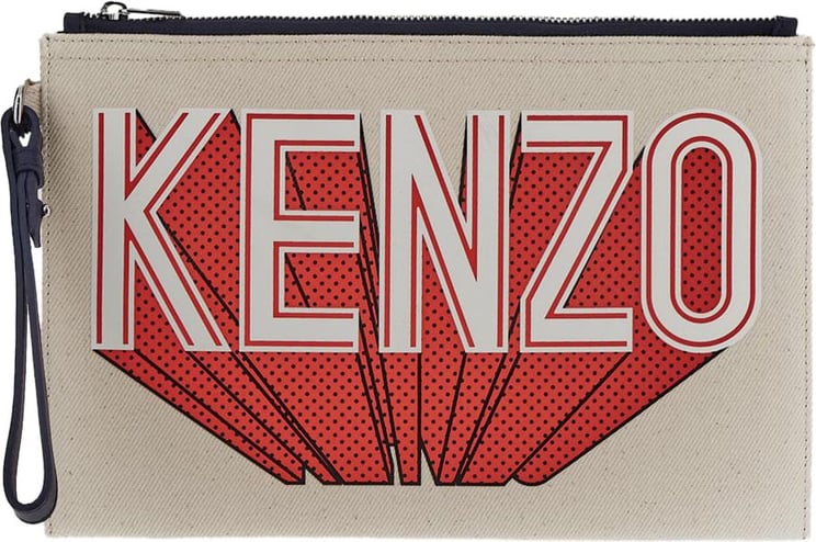 Kenzo Large Clutch Beige