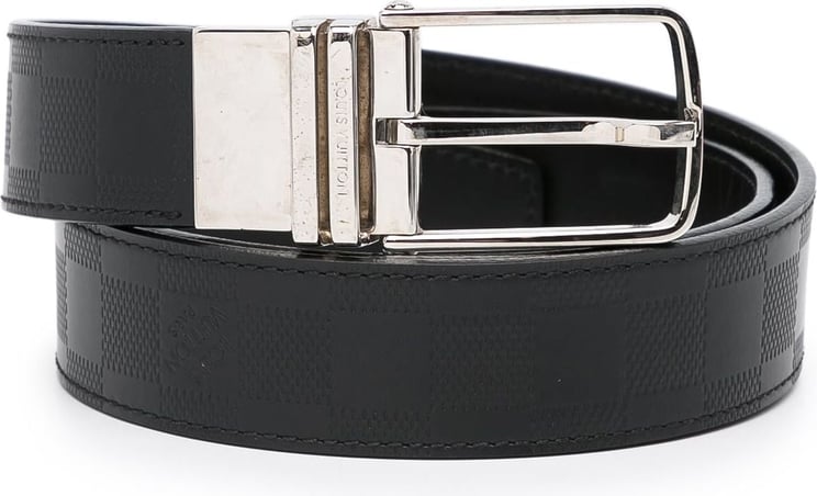 Louis Vuitton Damier Infini Boston Reversible Belt Zwart