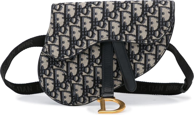 Dior Oblique Canvas Saddle Belt Bag Blauw