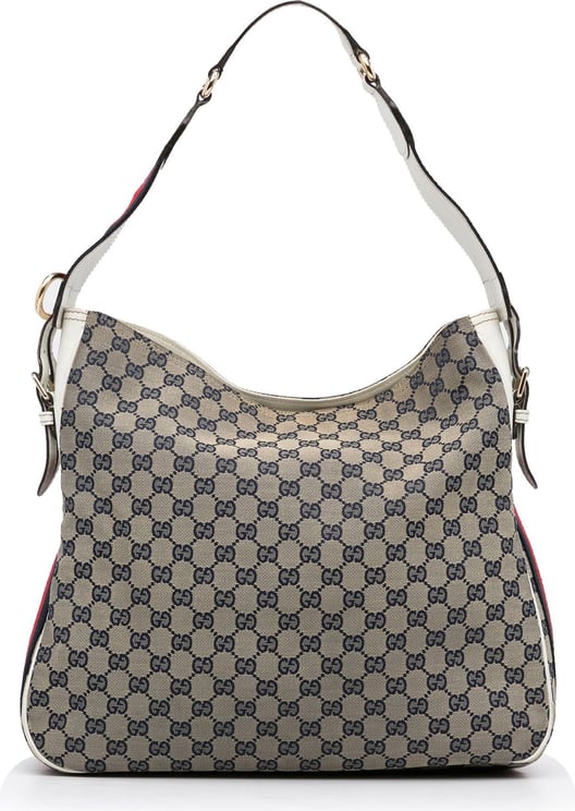 Gucci GG Canvas Web Shoulder Bag Bruin