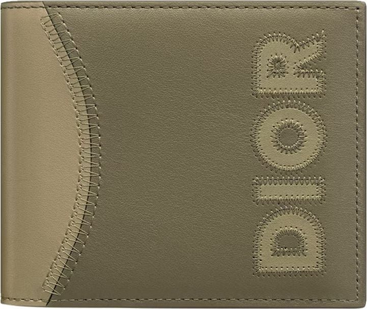 Dior Dior Logo Leather Wallet Groen