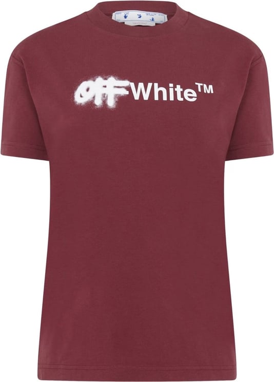 OFF-WHITE Spray Logo T-shirt Rood