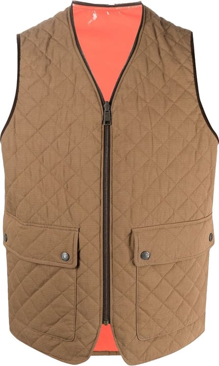 Dsquared2 Reversible Quilted Vest Jacket Bruin