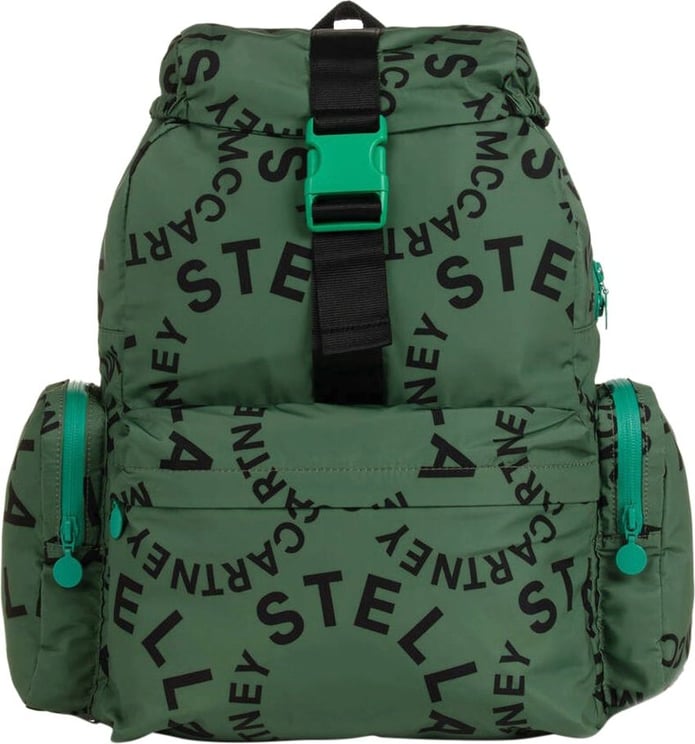 Stella McCartney Logo Print Backpack Groen