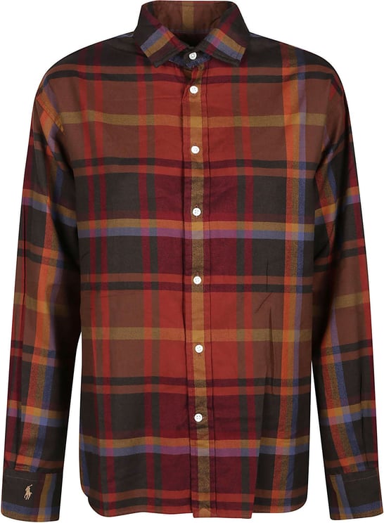 Ralph Lauren Long Sleeve Button Front Shirt Red Rood
