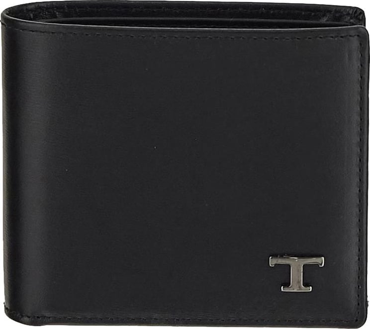 Tod's Leather Bi-Fold Wallet Zwart