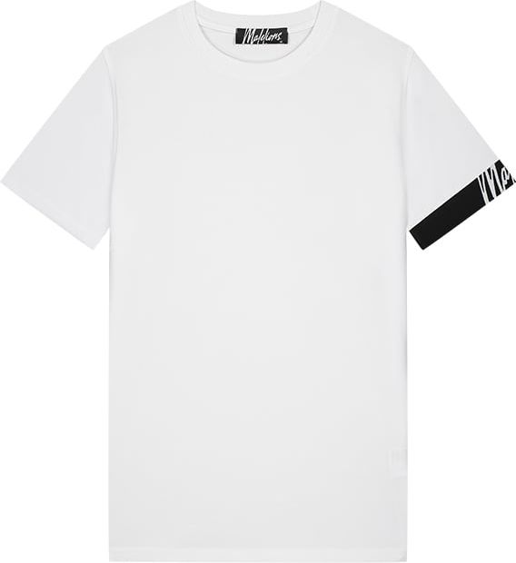 Malelions Captain T-Shirt - White/Black Wit