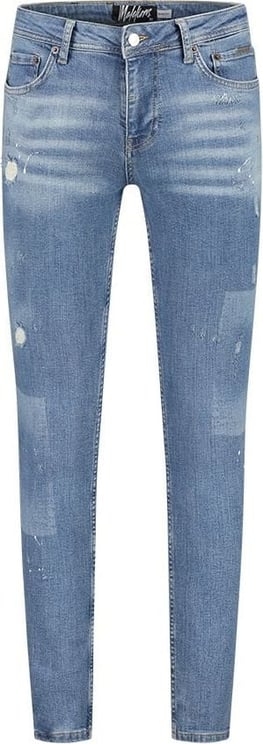Malelions Stained Jeans - Light Blue Blauw