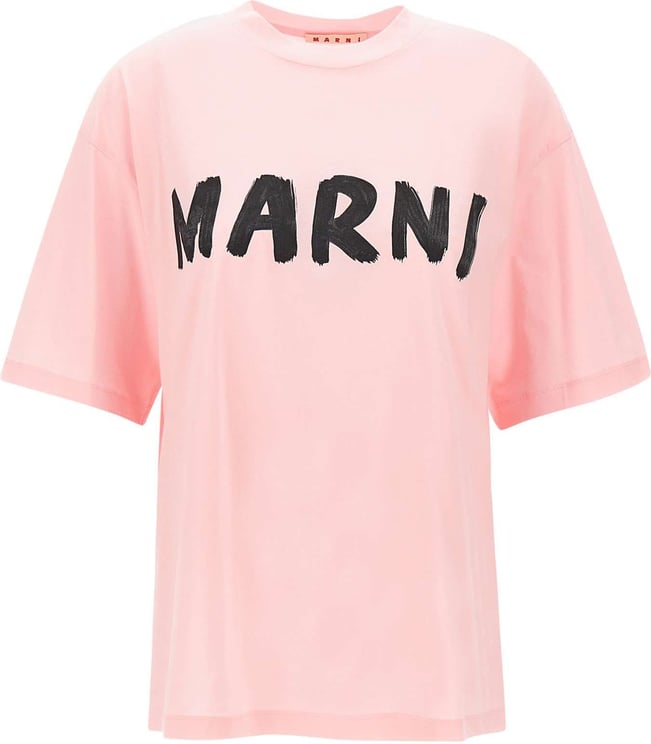 Marni Cotton Logo T-shirt Roze