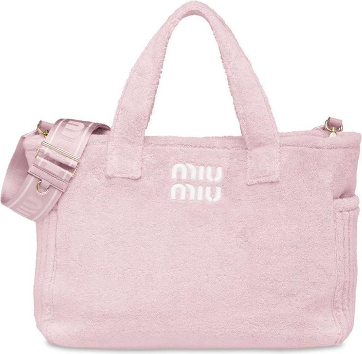 Miu Miu Miu Miu Logo Tote Bag Roze