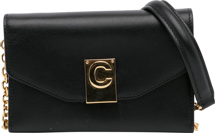 Celine C Bag Wallet On Chain Zwart