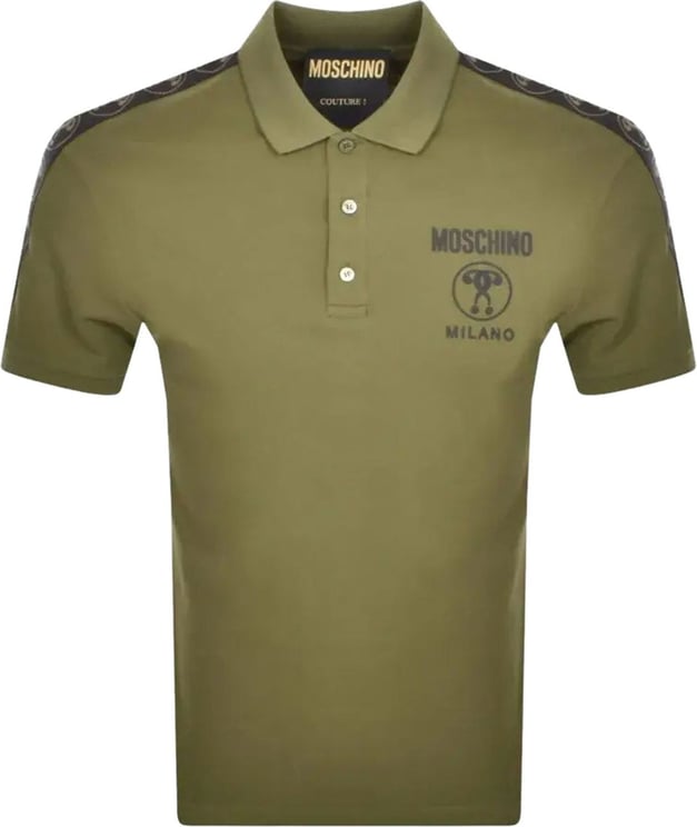 Moschino Polo Double Question Army Groen
