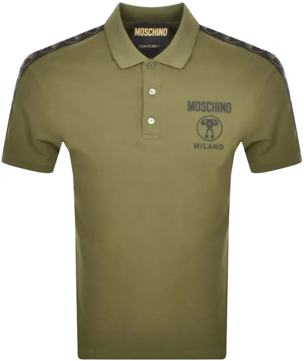 Moschino Polo Double Question Army Groen