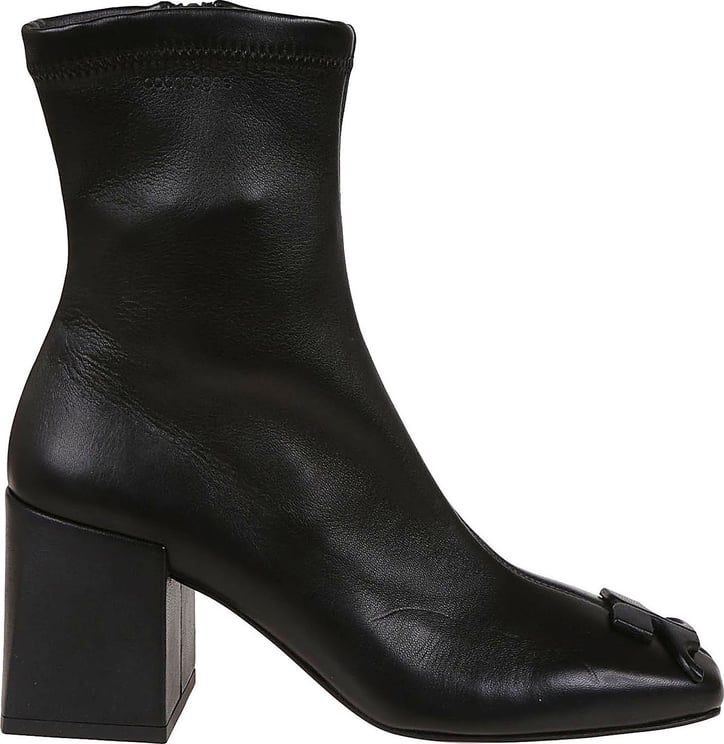 COURREGES heritage leather ankle boots Zwart