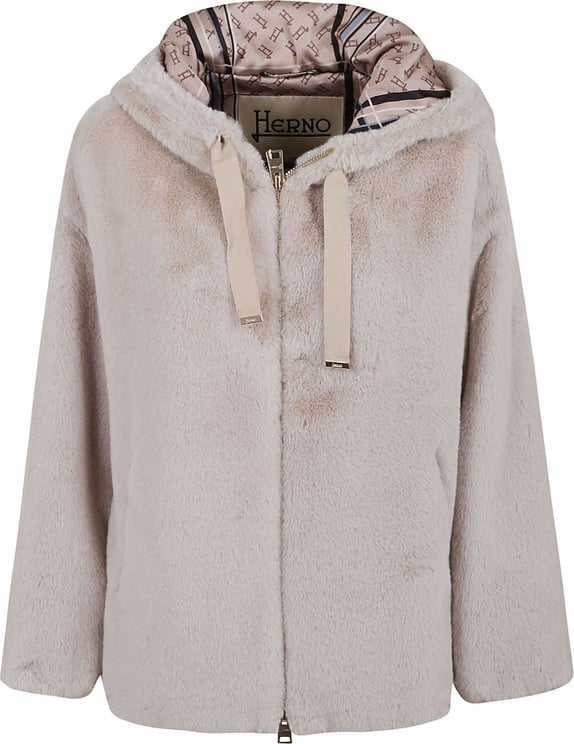 Herno bomber soft faux fur Neutraal