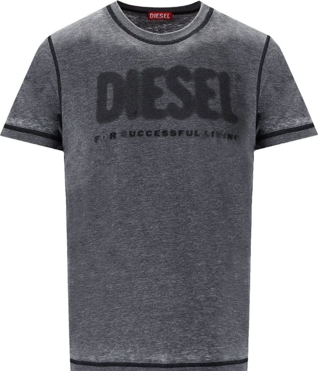 Diesel T-diegor-l1 Grey T-shirt Gray Grijs