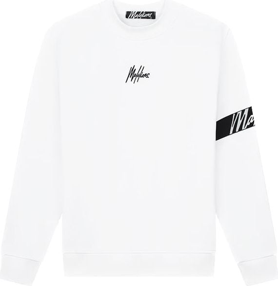 Malelions Captain Sweater - White/Black Wit