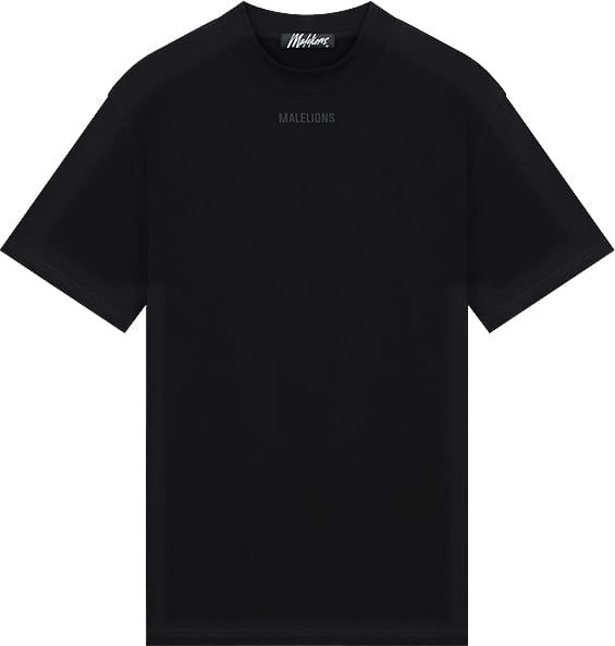 Malelions Collar T-Shirt - Black Zwart