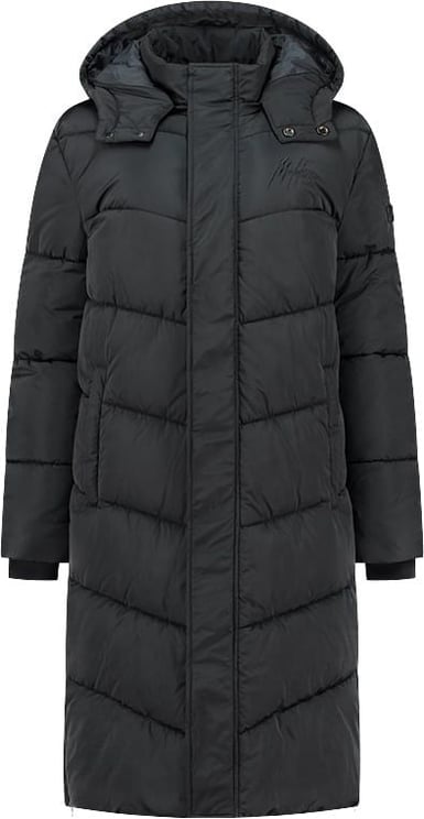 Malelions Signature Long Puffer Jacket - Blac Zwart