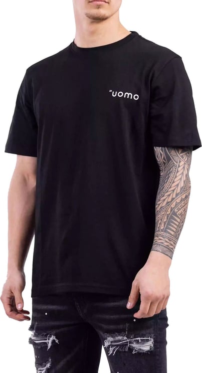 24 Uomo Basic T-Shirt Zwart Heren Zwart