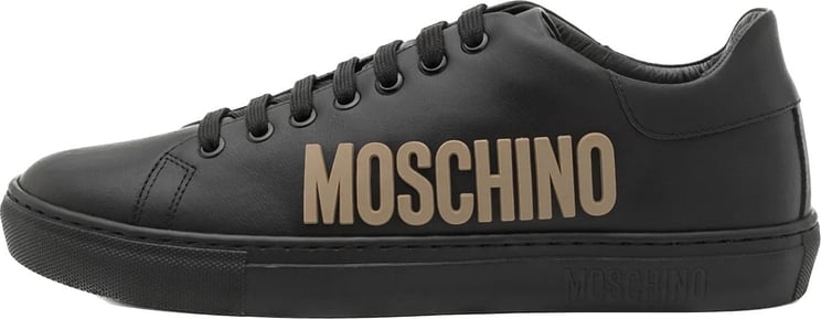 Moschino Low Top Sneaker Black Tan Zwart