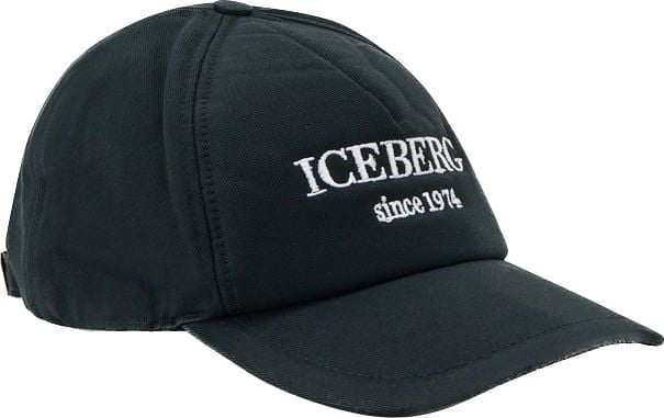 Iceberg Cap Branding Black New Fit Zwart