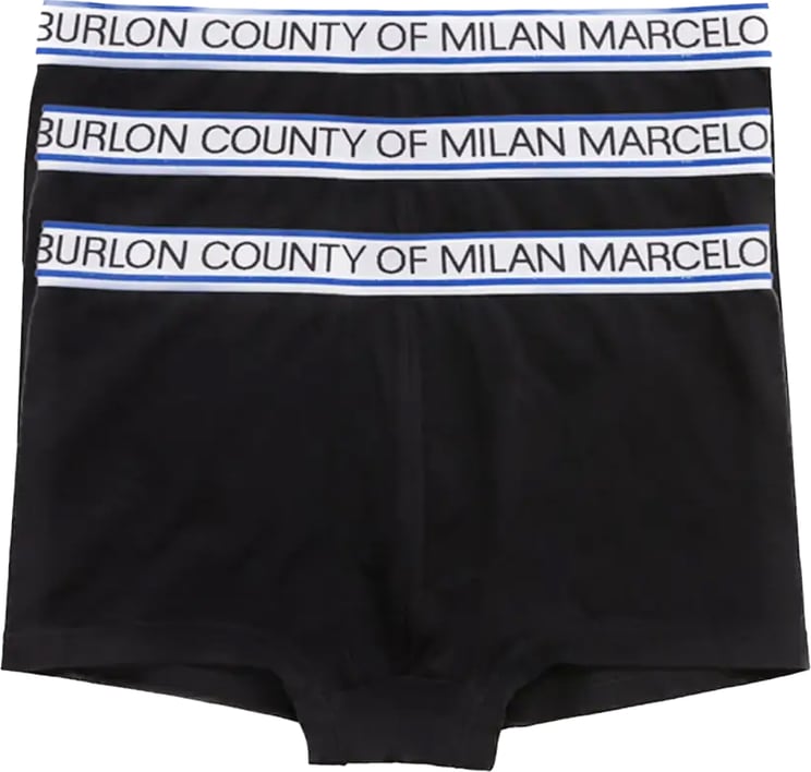 Marcelo Burlon 3 Pack Boxershorts Low Rise Trunks Zwart