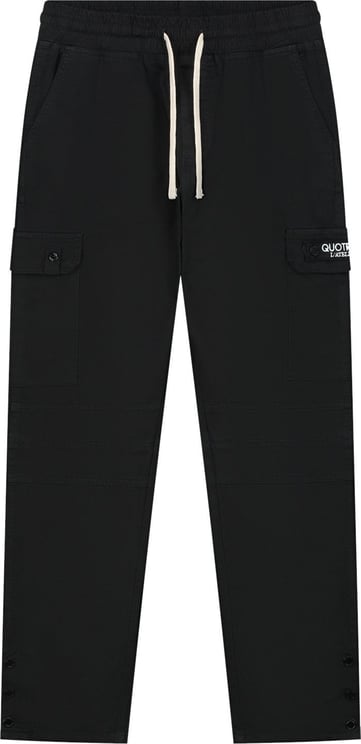 Quotrell Genoa Cargo Pants | Black Zwart