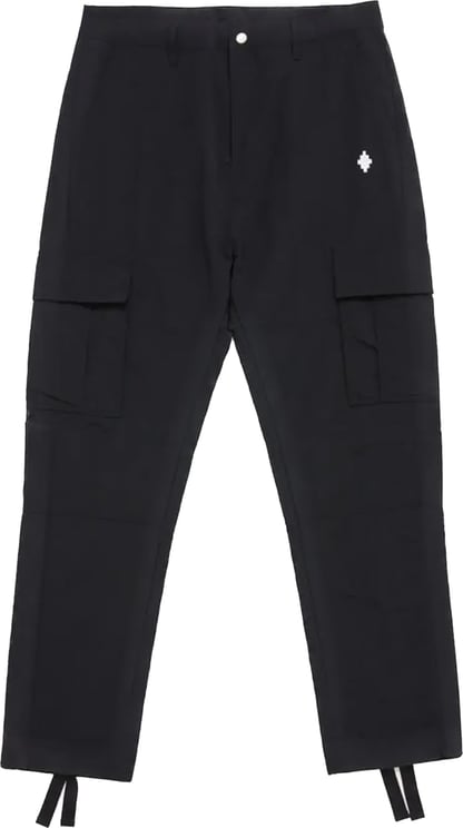 Marcelo Burlon Cross Nylon Cargo Pants Black White Zwart