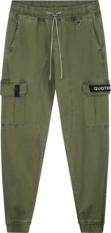 Quotrell Brockton Cargo Pants | Army Green/white Groen