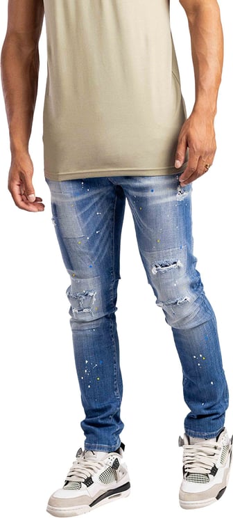 My Brand Skinny Jeans Heren Blauw/Geel Geel
