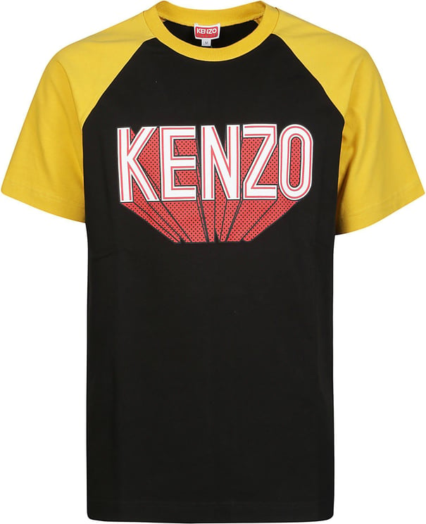 Kenzo 3d Raglan T-shirt Black Zwart