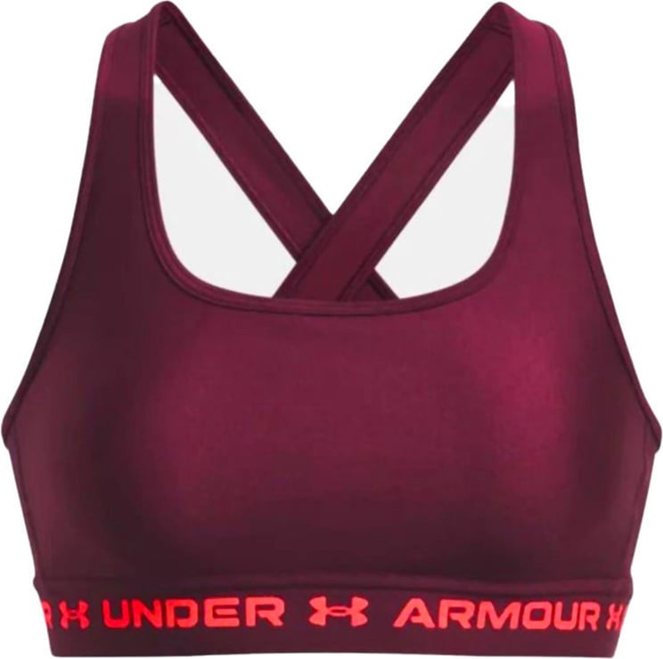 Under Armour Top Woman Ua Crossback Mid Bra 1361034-0600 Rood