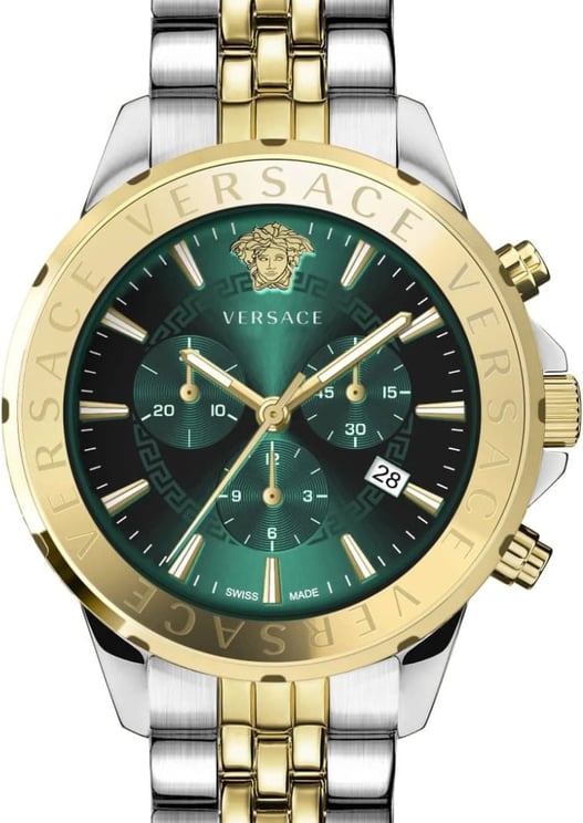 Versace VEV602023 Chrono Signature heren horloge 44 mm Groen