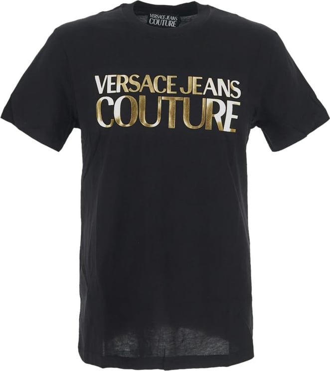 Versace Jeans Couture Metallised Logo Print T-Shirt Zwart