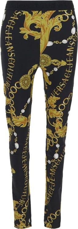Versace Jeans Couture Chain Print Leggings Zwart