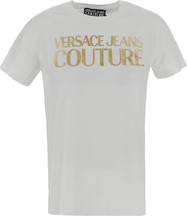 Versace Jeans Couture Shiny Logo Print T-Shirt Wit