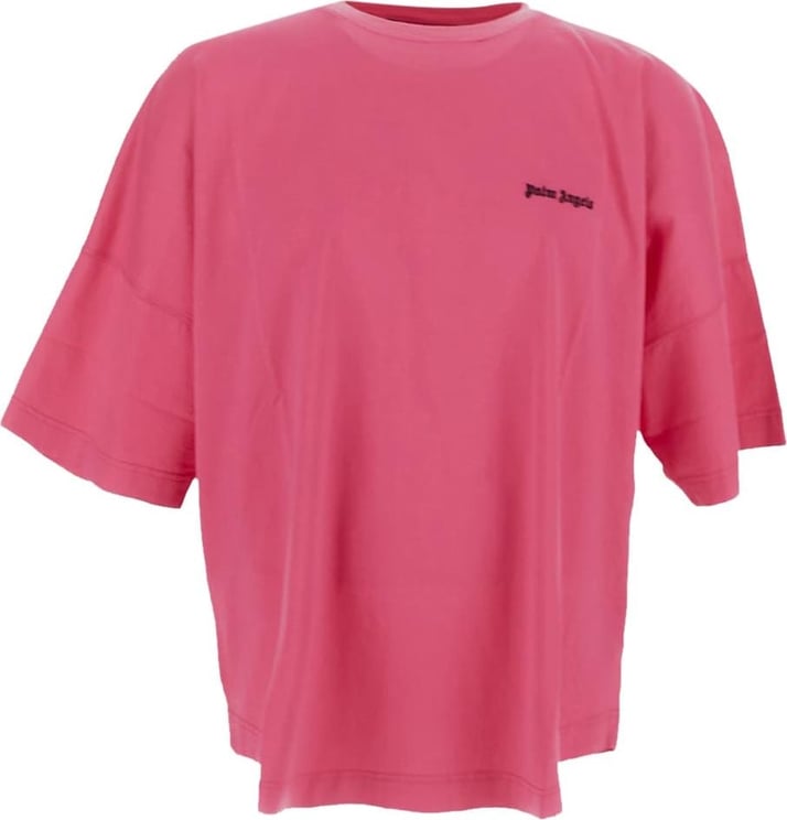 Palm Angels Embroidered Logo Over Tee Roze