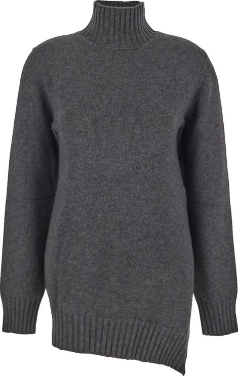 Jil Sander Asymmetric Bottom Knit Sweater Grijs