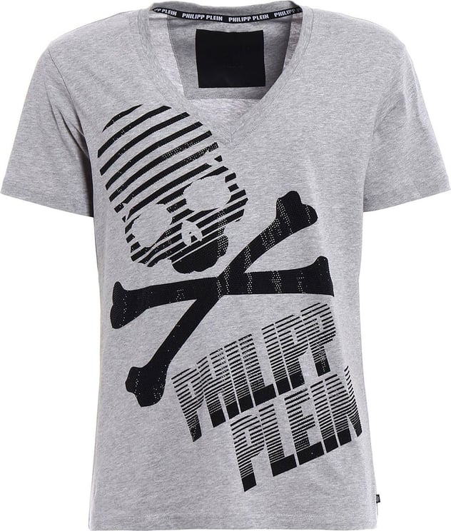 Philipp Plein Philipp Plein Cotton Logo T-Shirt Grijs