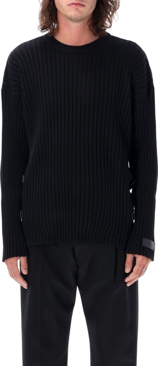 Versace Knit sweater buckles Zwart
