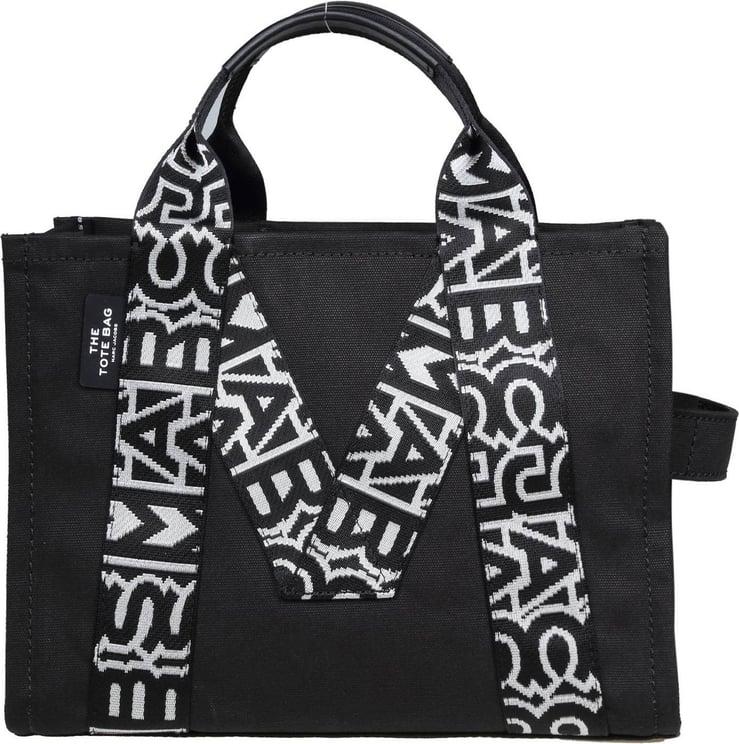 Marc Jacobs Marc jacobs the medium tote in black canvas with monogram details Zwart