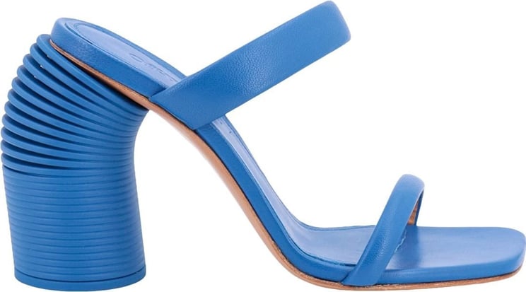 OFF-WHITE Leather sandals with spring heel Blauw