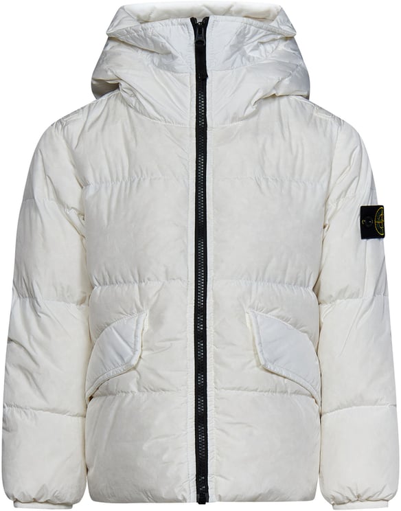 Stone island white parka clearance