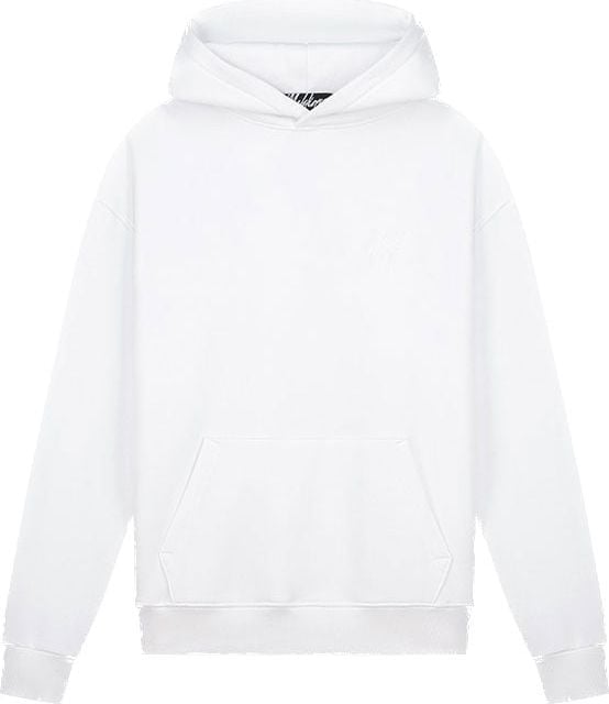Malelions Men Patchwork Hoodie - White Wit