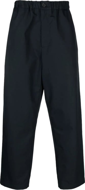 Jil Sander elasticated straight-leg trousers Blauw