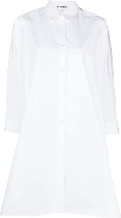 Jil Sander A-line shirt dress Wit